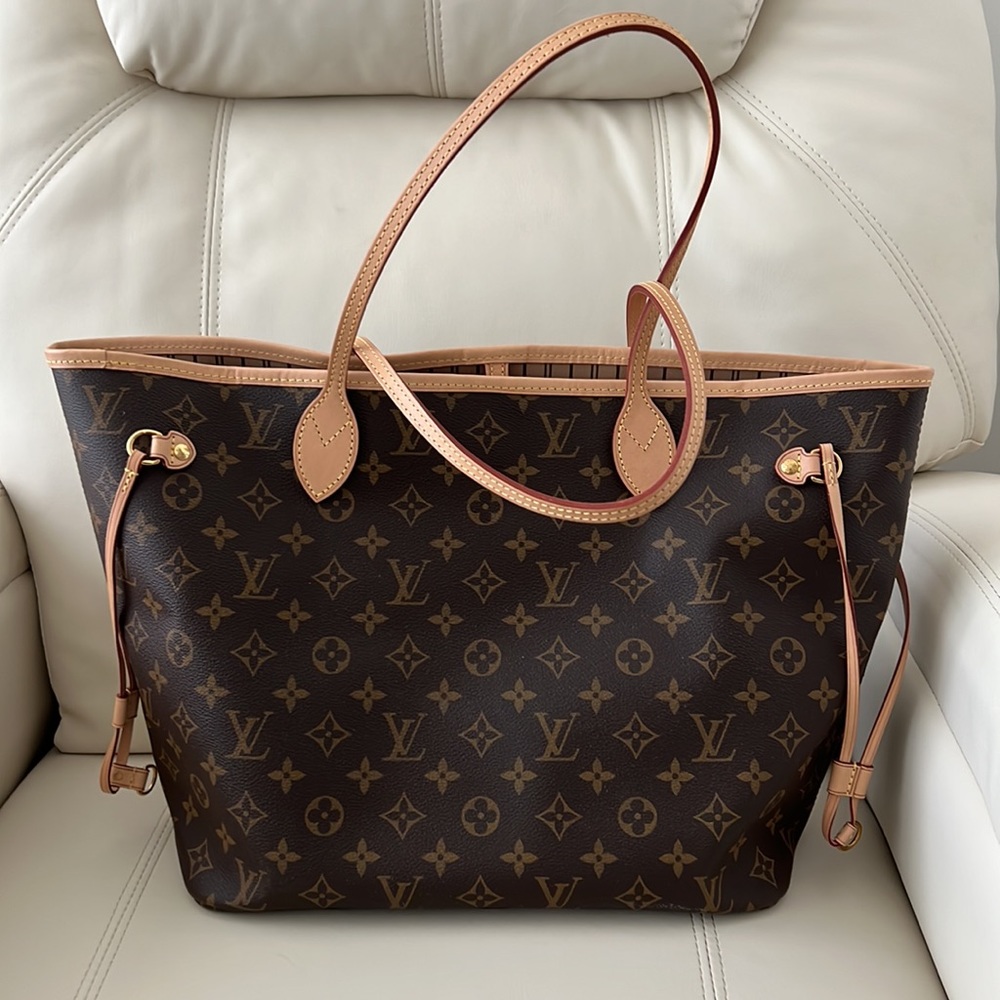 Louis Vuitton Brown Monogram Tote NEVERFULL MM - Picture 2 of 8